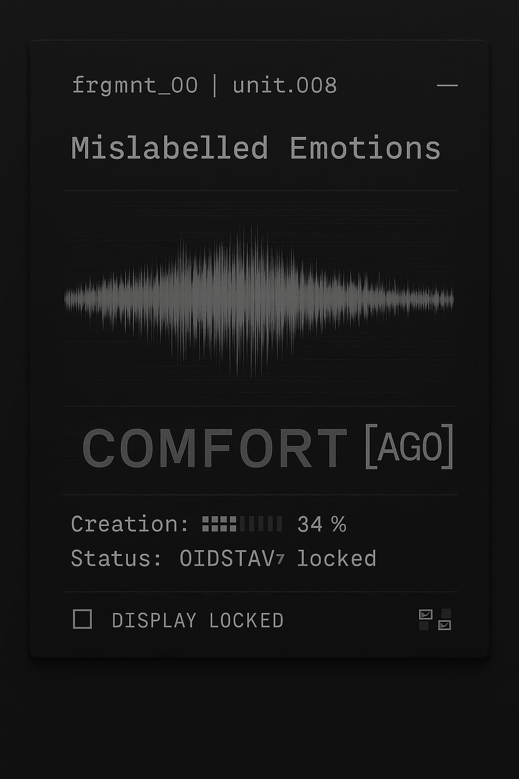 Misslabeled Emotions - Corrupted emotional data patterns in cyberpunk digital art style featuring neural processing errors, consciousness fragmentation, and glitch art techniques - investment grade consciousness archaeology